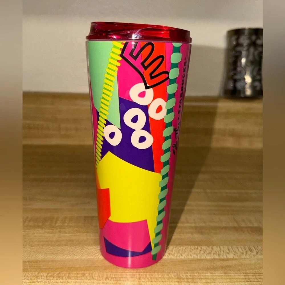Starbucks Vibrant Pink beautiful tumbler, 16‎ oz, she x this tumbler coffee